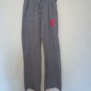 Pink Grey Boyfriend Boot Cut Sweatpants
